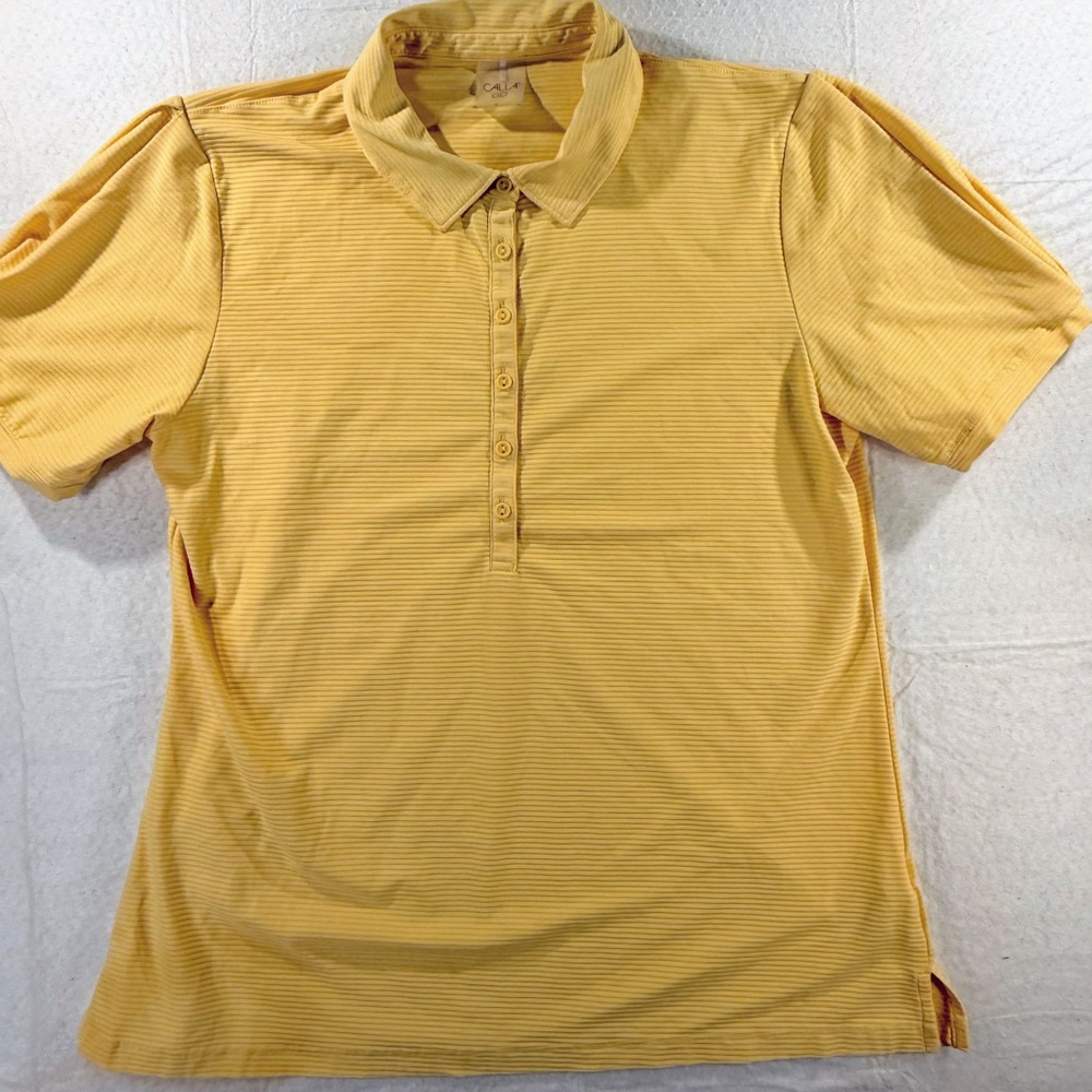 Calia by Carrie Underwood Golf polo large yellow shirt